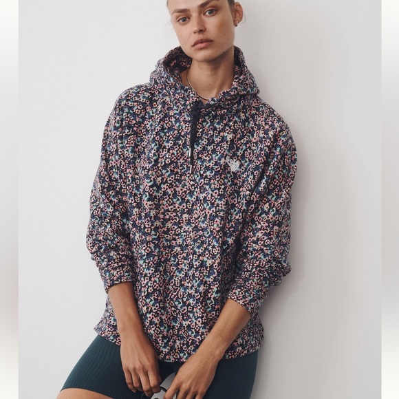 Gola X Anthropologie NWT generous S/M Hoodie Sweatshirt Floral Design, pockets - Picture 2 of 15
